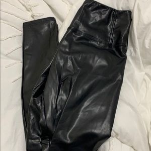 Francesca’s Black leather leggings